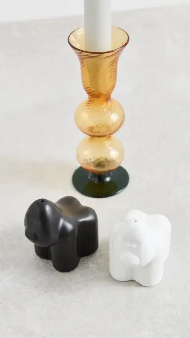 Jonathan Adler Gorilla Salt & Pepper Set Black/White One Size | Thumbnail 4