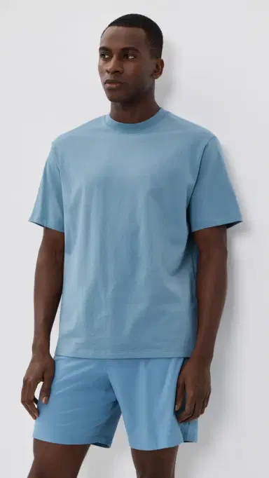 Beyond Yoga Softknit Cotton Tee Harbor Blue | Thumbnail 2 Beyond Yoga Softknit Cotton Tee Harbor Blue | Thumbnail 2