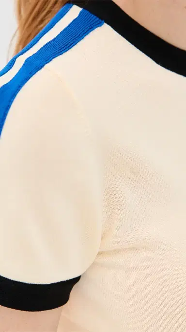 State & Lake Ringer Track Tee White/Cobalt/Black S | Thumbnail 6