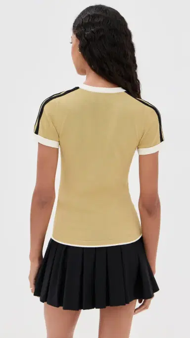 State & Lake Ringer Track Tee Khaki/Black/White S | Thumbnail 4