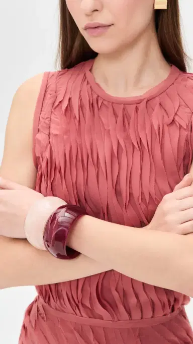 By Adina Eden Berry Blush Resin Bangle Stack Set Multi-Color | Thumbnail 3