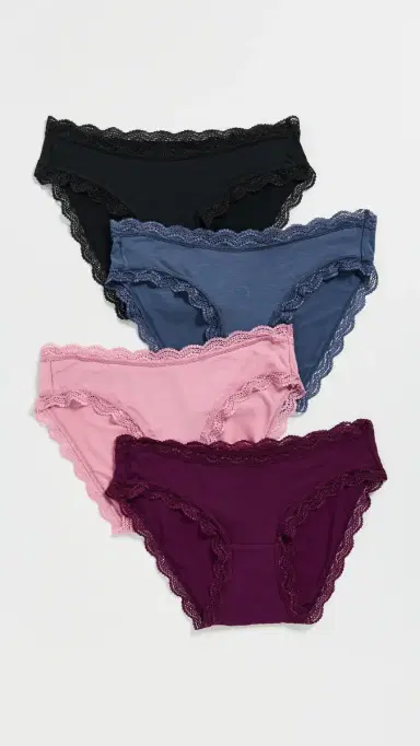 Stripe & Stare Orignal Knickers 4 Pack Black Cherry | Thumbnail 2