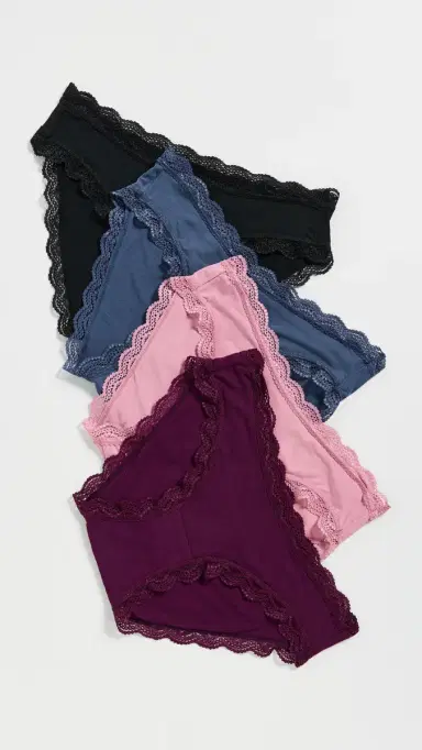 Stripe & Stare Orignal Knickers 4 Pack Black Cherry | Thumbnail 6