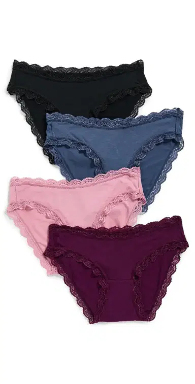 Stripe & Stare Orignal Knickers 4 Pack Black Cherry | Thumbnail 1