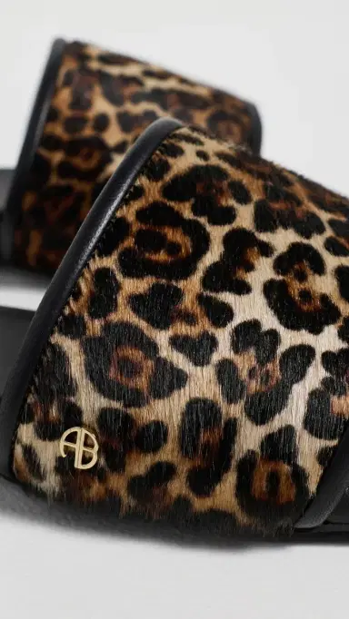 ANINE BING Ria Slides Leopard | Thumbnail 6