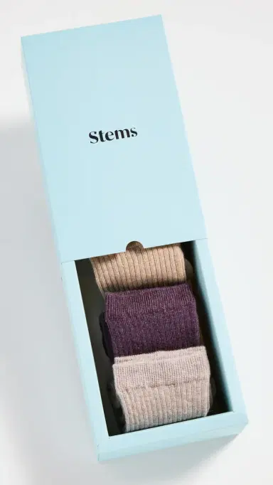 Stems Cashmere Socks 3 Pack Heliotrope One Size | Thumbnail 4 Stems Cashmere Socks 3 Pack Heliotrope One Size | Thumbnail 4