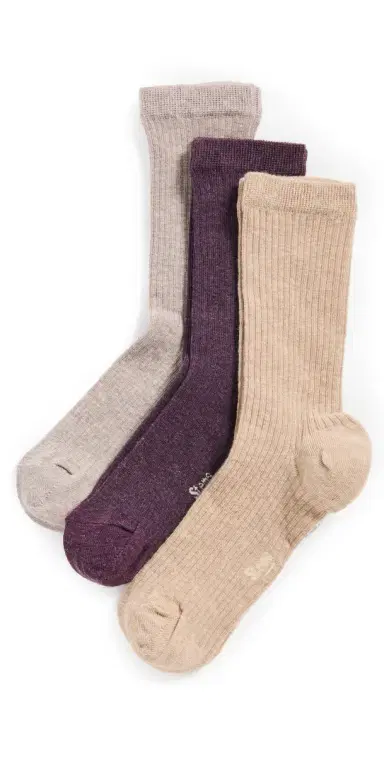 Stems Cashmere Socks 3 Pack Heliotrope One Size | Thumbnail 1 Stems Cashmere Socks 3 Pack Heliotrope One Size | Thumbnail 1