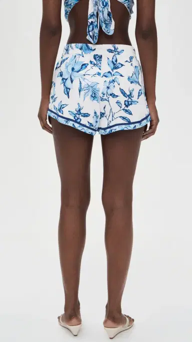 ROCOCO SAND Draw String Shorts White Blue | Thumbnail 3