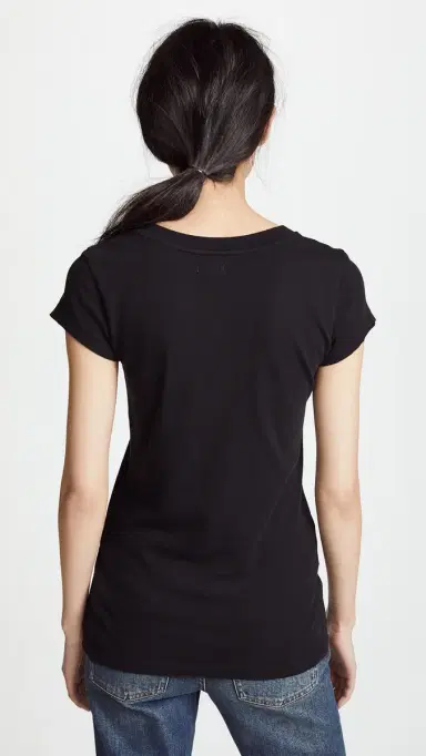 L'AGENCE Cory Crew Neck Tee Black | Thumbnail 3
