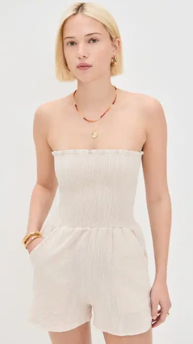 Peixoto Torey Romper Beige Canvas | Thumbnail 2