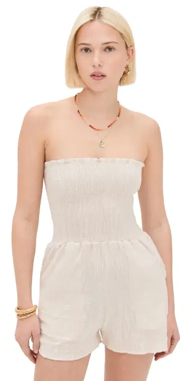 Peixoto Torey Romper Beige Canvas | Thumbnail 1