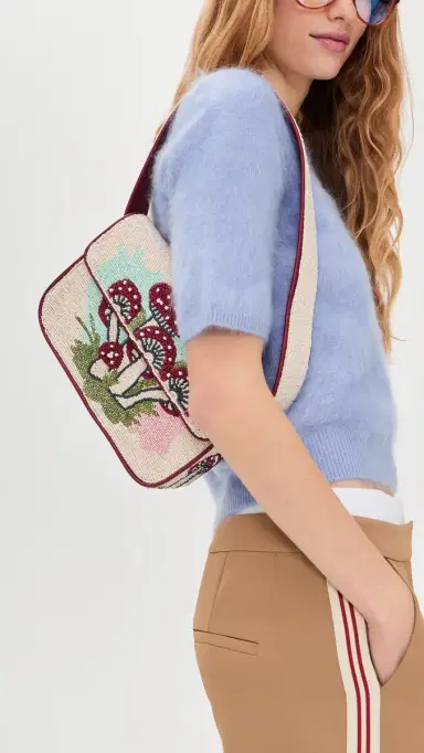 Staud Tommy Beaded Bag Mushroom Tea One Size | Thumbnail 3