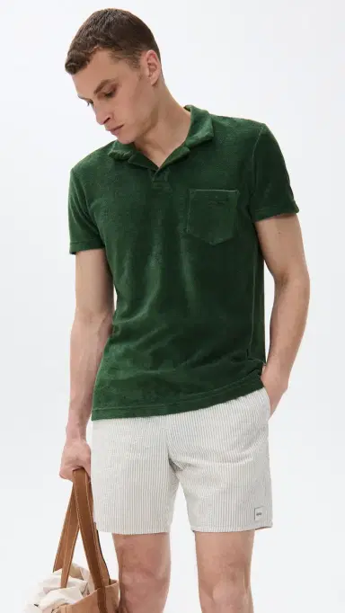 Orlebar Brown Terry Polo Amazonian Green S | Thumbnail 2