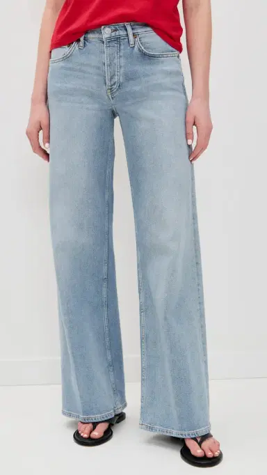 RE/DONE Mid Rise Wide Leg Jeans Mid 90s | Thumbnail 2