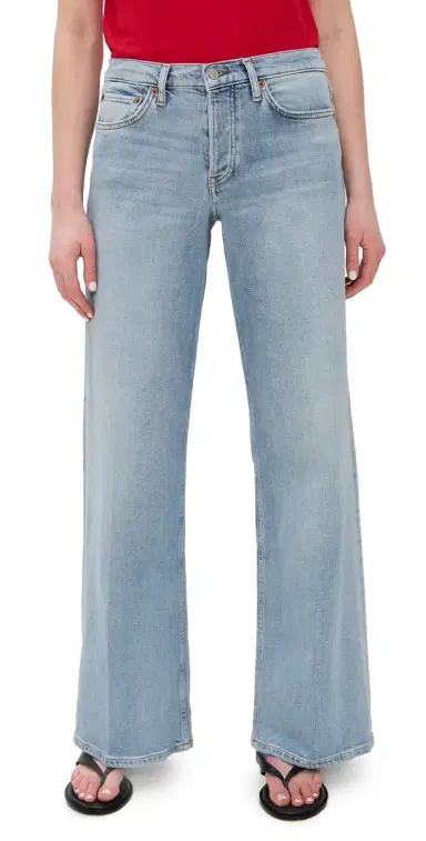 RE/DONE Mid Rise Wide Leg Jeans Mid 90s | Thumbnail 1