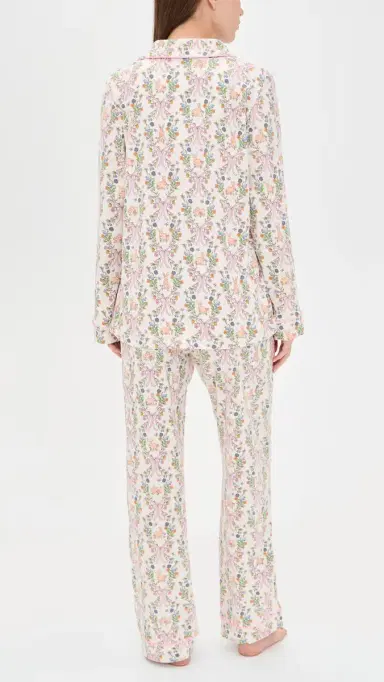 BedHead PJs Long Sleeve Long Pants Pajama Set Bunny Blooms | Thumbnail 3