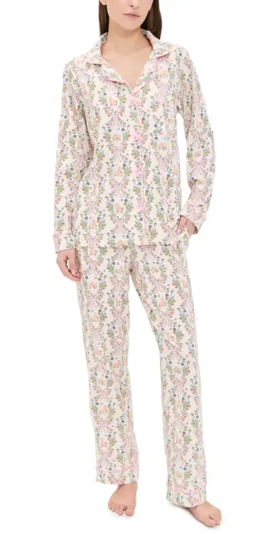 BedHead PJs Long Sleeve Long Pants Pajama Set Bunny Blooms | Thumbnail 1