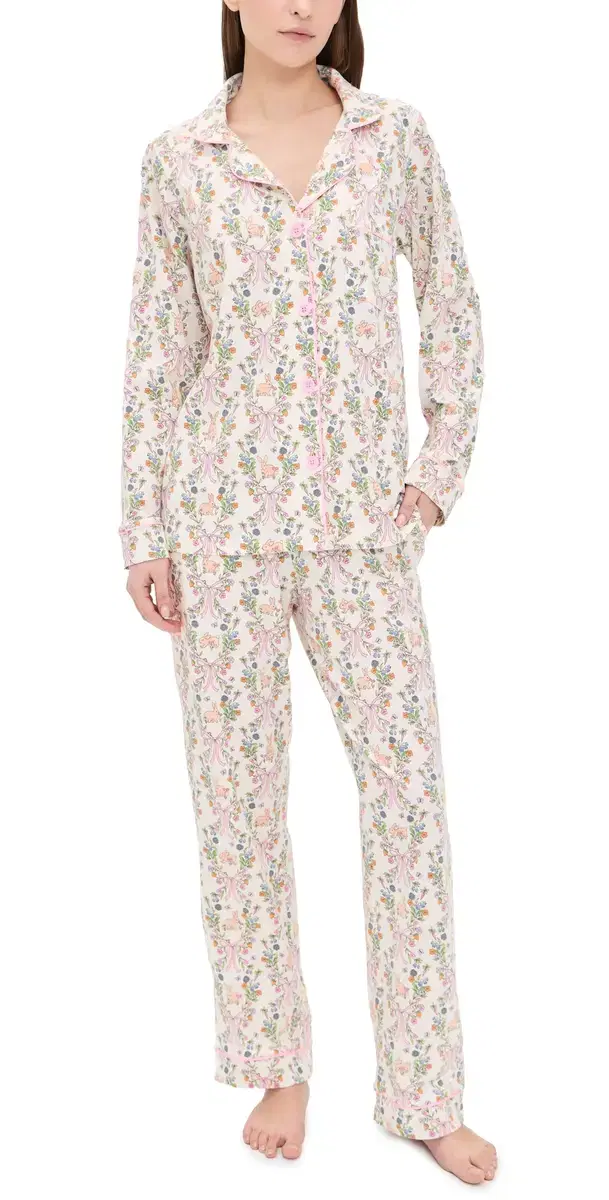 ong Sleeve ong Pants Pajama Set Bunny Blooms