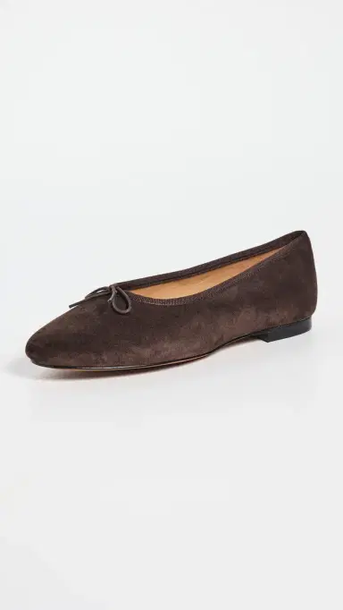 Madewell The April Ballet Flat in Suede Dark Carob | Thumbnail 2
