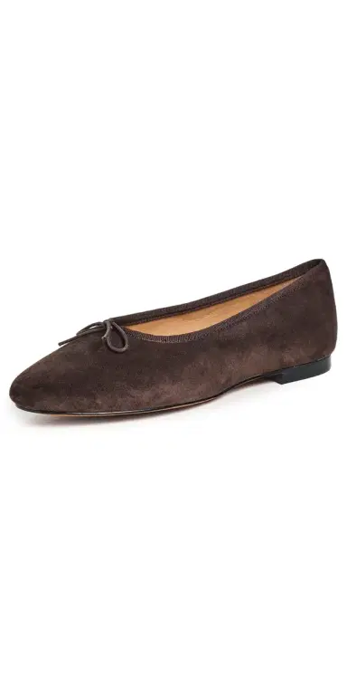 Madewell The April Ballet Flat in Suede Dark Carob | Thumbnail 1