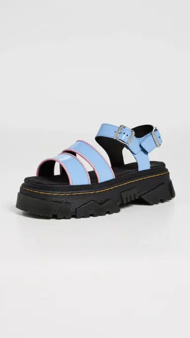 Dr. Martens Mattison Sandals Cornflower Blue Soft Patent 6 | Thumbnail 2 Dr. Martens Mattison Sandals Cornflower Blue Soft Patent 6 | Thumbnail 2