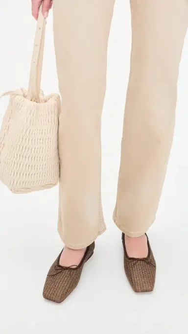 Mansur Gavriel Square Toe Ballerina Flats Anise | Thumbnail 3