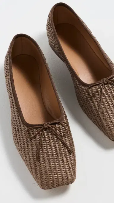 Mansur Gavriel Square Toe Ballerina Flats Anise | Thumbnail 5