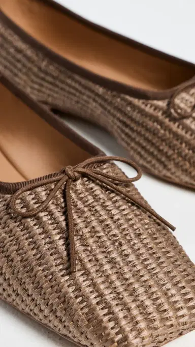 Mansur Gavriel Square Toe Ballerina Flats Anise | Thumbnail 6
