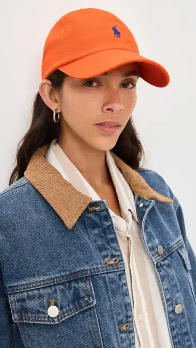 Polo Ralph Lauren Twill Classic Sport Cap Orange One Size | Thumbnail 3