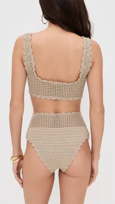 Beach Riot Andy Bikini Top Tan | Thumbnail 3
