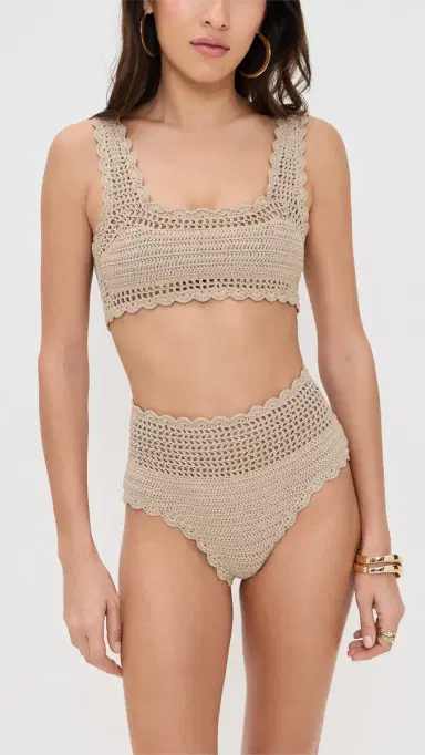 Beach Riot Andy Bikini Top Tan | Thumbnail 5