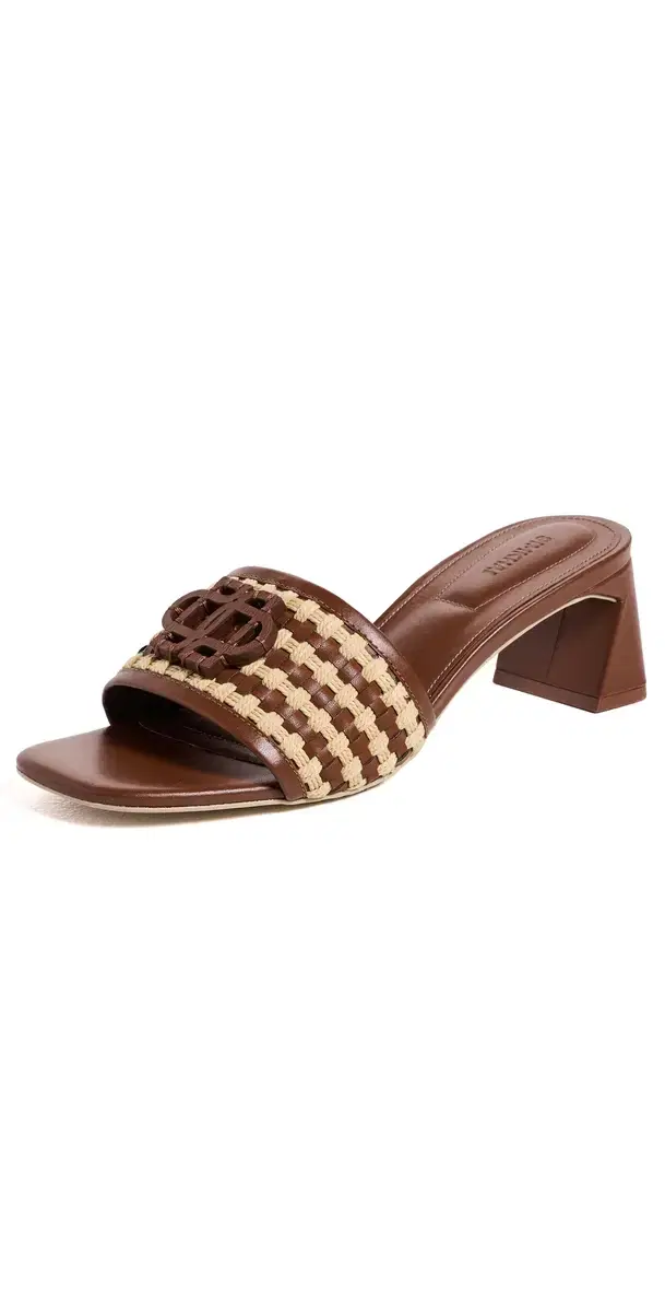 SIMKHAI Sydney Rope Woven Block Heels Sequoia Multi