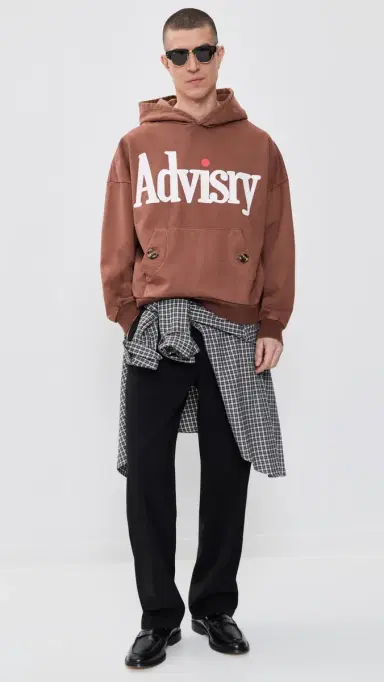 Advisry Dot Logo Hoodie Brown M | Thumbnail 5 Advisry Dot Logo Hoodie Brown M | Thumbnail 5