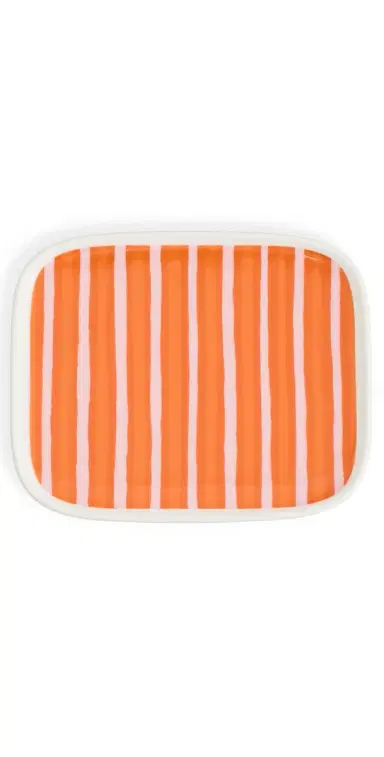 Marimekko Oiva Piccolo Plate White/Pink/Orange One Size | Thumbnail 1