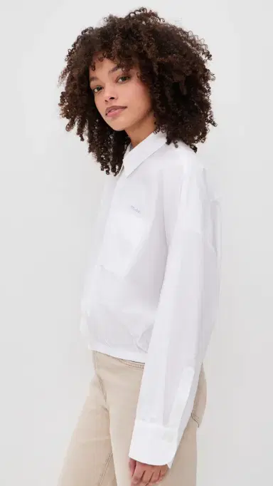 Mother The Scrunchie Frenchie Button Down White | Thumbnail 4 Mother The Scrunchie Frenchie Button Down White | Thumbnail 4