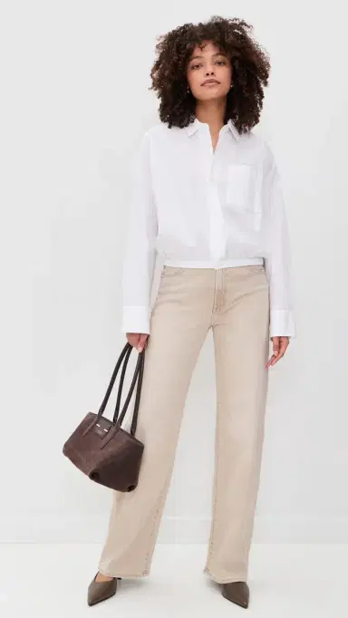 Mother The Scrunchie Frenchie Button Down White | Thumbnail 5 Mother The Scrunchie Frenchie Button Down White | Thumbnail 5