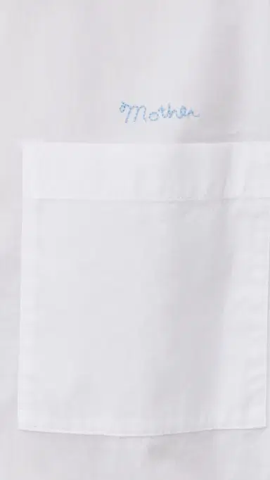 Mother The Scrunchie Frenchie Button Down White | Thumbnail 6 Mother The Scrunchie Frenchie Button Down White | Thumbnail 6