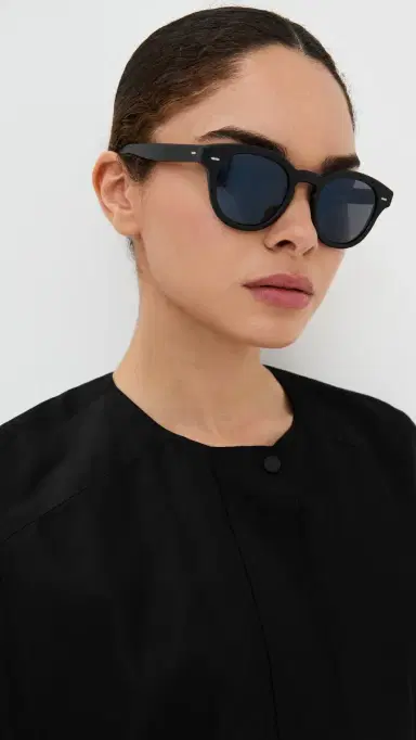 Oliver Peoples Eyewear Cary Grant Sunglasses Semi-Matte Black One Size | Thumbnail 3