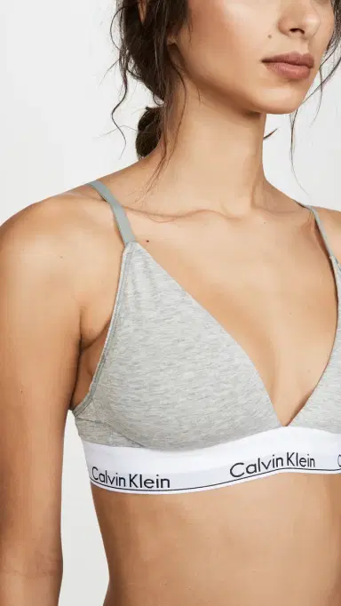 Calvin Klein Underwear Modern Cotton Lightly Lined Triangle Bralette Grey | Thumbnail 5