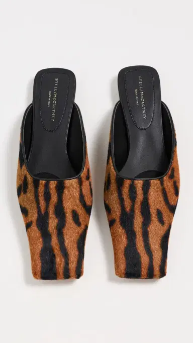 Stella McCartney Ocelot Backless Velvet Mules Ocelot | Thumbnail 5