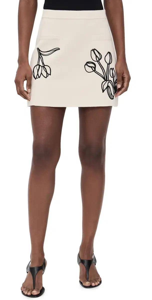 Roe Knit Skirt  Pebble