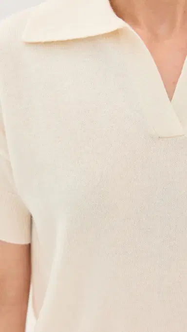Sablyn Mirabelle Cashmere Relaxed Short Sleeve Polo Gardenia | Thumbnail 6 Sablyn Mirabelle Cashmere Relaxed Short Sleeve Polo Gardenia | Thumbnail 6