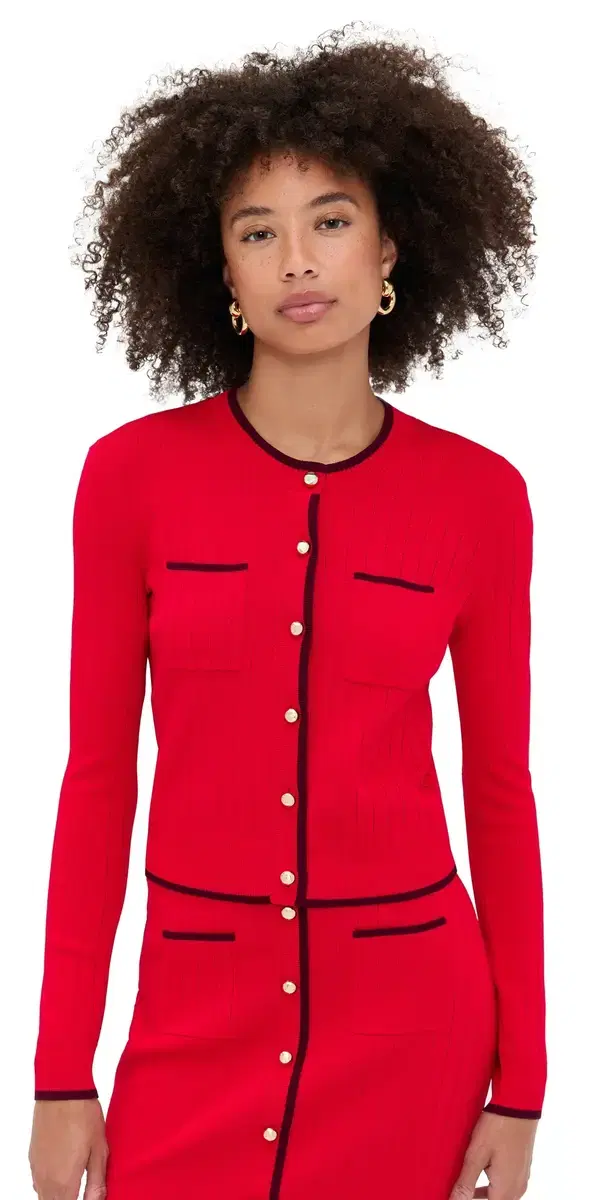 LE BOP Diana Cardigan Red