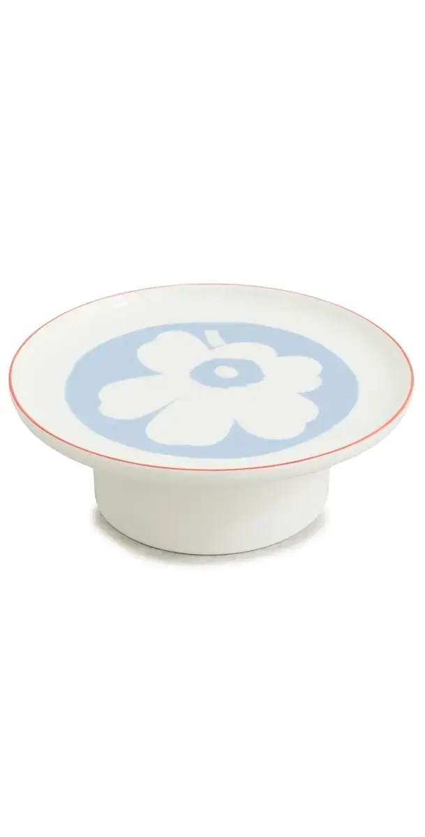Marimekko Oiva Unikko Serving Dish White/Light Blue/Orange Red One Size