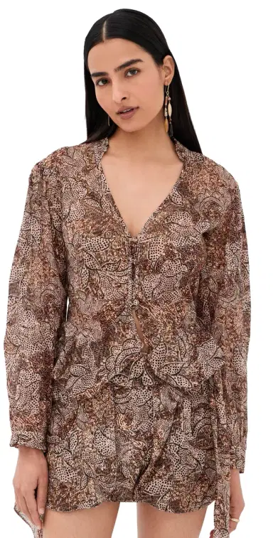Isabel Marant Celeny Top Ochre | Thumbnail 1 Isabel Marant Celeny Top Ochre | Thumbnail 1