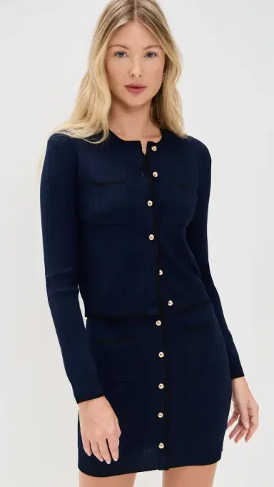 LE BOP Diana Cardigan Navy | Thumbnail 2