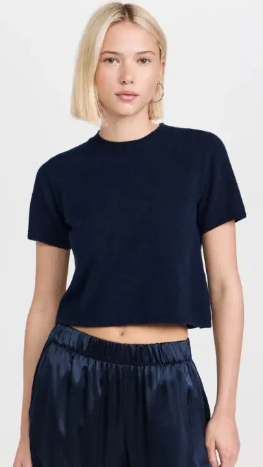 Sablyn Charleston Cashmere Short Sleeve Sweater Midnight Navy | Thumbnail 2 Sablyn Charleston Cashmere Short Sleeve Sweater Midnight Navy | Thumbnail 2