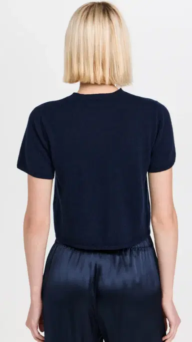 Sablyn Charleston Cashmere Short Sleeve Sweater Midnight Navy | Thumbnail 3 Sablyn Charleston Cashmere Short Sleeve Sweater Midnight Navy | Thumbnail 3