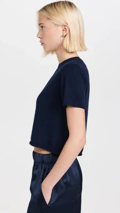 Sablyn Charleston Cashmere Short Sleeve Sweater Midnight Navy | Thumbnail 4 Sablyn Charleston Cashmere Short Sleeve Sweater Midnight Navy | Thumbnail 4