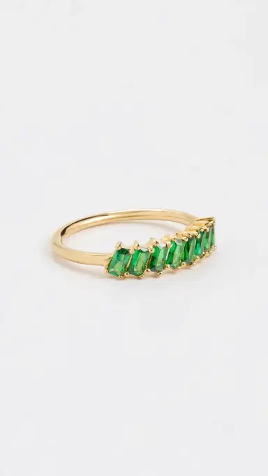 Gwen Beloti Emerald Cut Baguette Ring Gold | Thumbnail 2